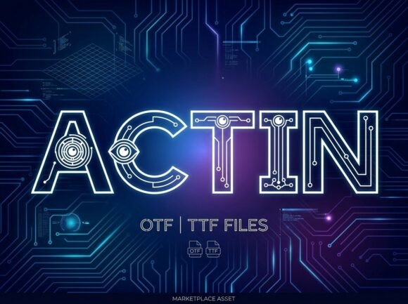 Actin: A Bold Display Font for Editorial Design
