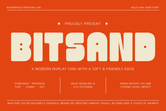 Bitsand Typeface: A Warm, Bold Sans Serif for Modern Brands
