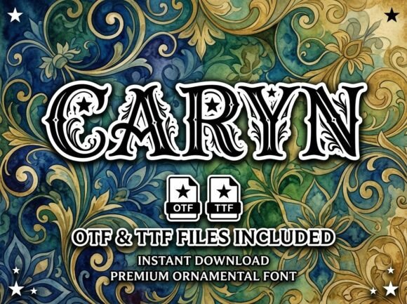 Caryn: A Decorative Typeface for Editorial Design