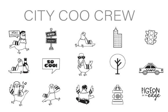 City Coo Crew Dingbats Font for Branding