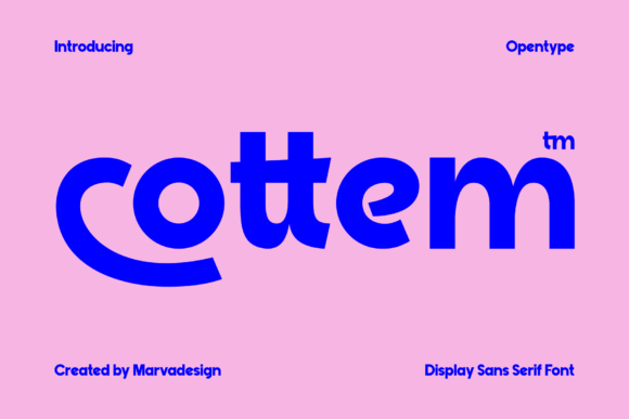 Cottem Typeface: A Bold Sans Serif for Editorial Design