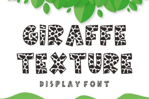 Giraffe Texture Font for Bold Web Design