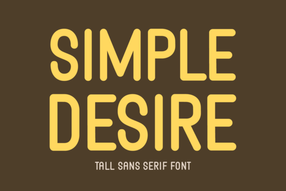 Simple Desire: A Bold Sans Serif Font for Modern Brands
