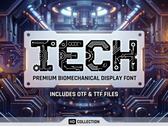 Tech Font: Bold Biomechanical Type for Makers